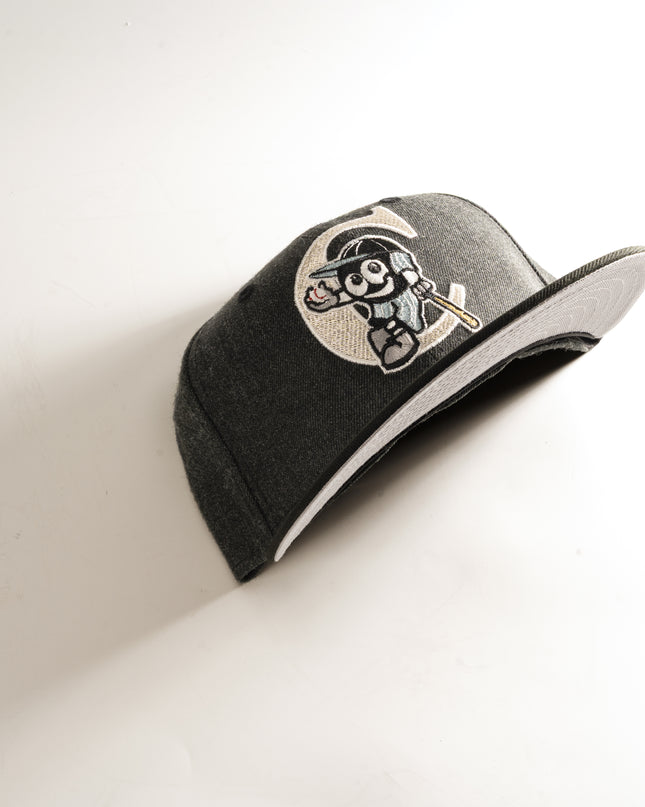 New Era 59Fifty Fitted Hat Potomac Cannons MILB Heather Black