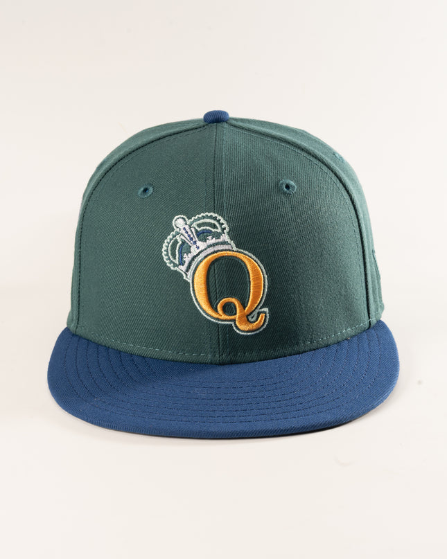 New Era Queens Kings 59Fifty Fitted Hat Green Blue MILB