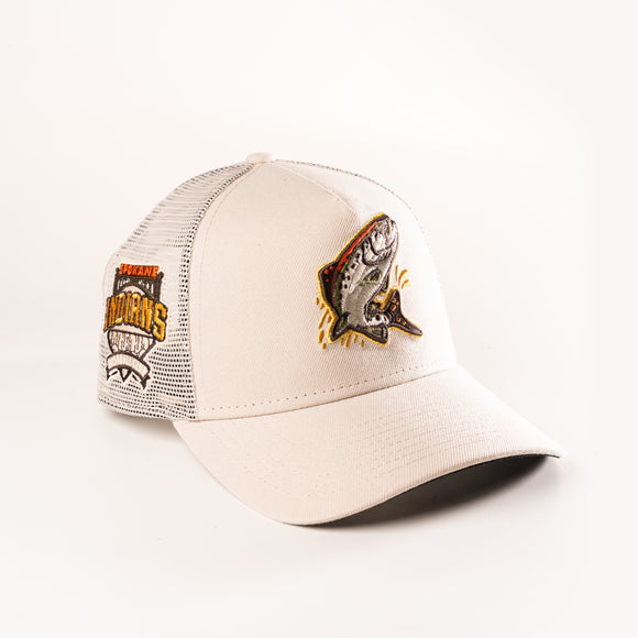 SPOKANE INDIANS STONE MESHBACK 9FORTY A-FRAME SNAPBACK HAT