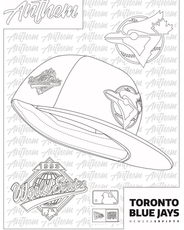 FREE TORONTO BLUE JAYS 59FIFTY COLOURING BOOK