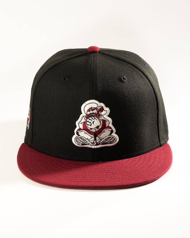 Edmonton Trappers Cardinal Black 59Fifty Fitted Hat milb