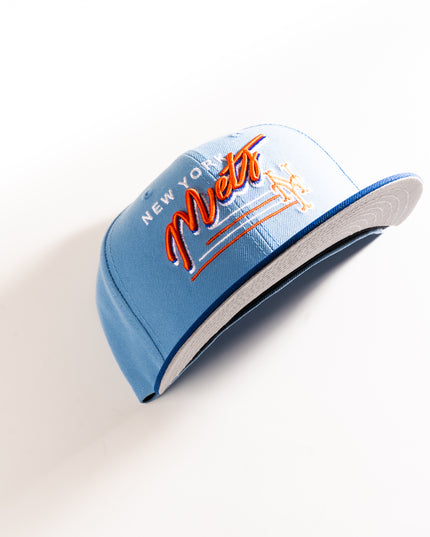 NEW YORK METS SCRIPT 59FIFTY FITTED HAT