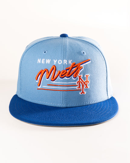 NEW YORK METS SCRIPT 59FIFTY FITTED HAT