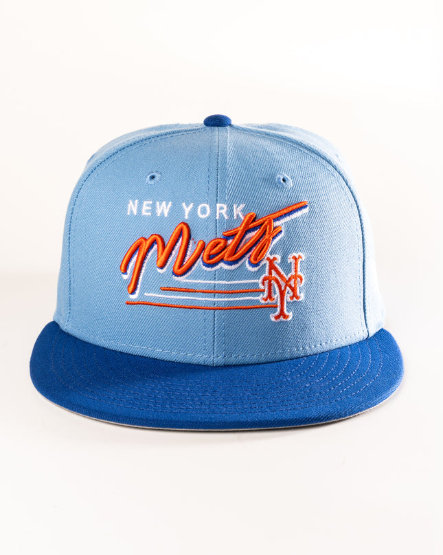 NEW YORK METS SCRIPT 59FIFTY FITTED HAT