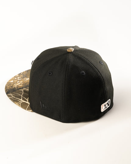 New Era Columbus Catfish 59Fifty Fitted Hat Black Camo MILB