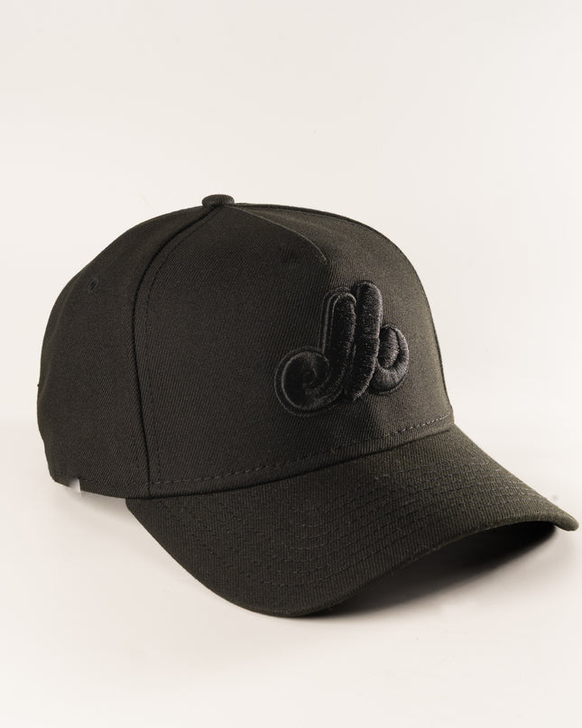 Montreal Expos Blackout New Era 9Forty Snapback Cap