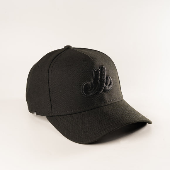 Montreal Expos Blackout New Era 9Forty Snapback Cap