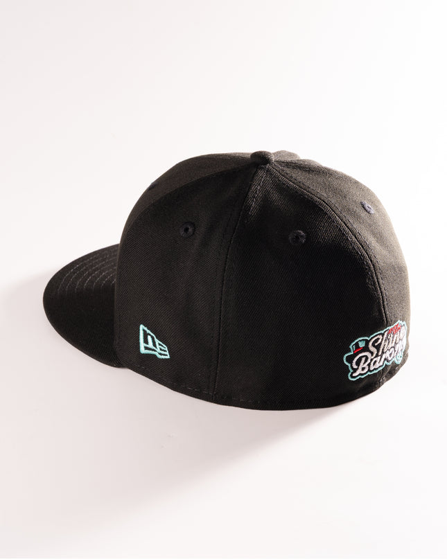 NEW ERA JERSEY SHORE BLUECLAWS SHINE BARONS 59FIFTY FITTED HAT BLACK MILB