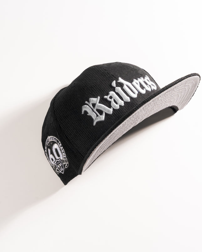 LAS VEGAS RAIDERS 60 SEASONS CORD 59FIFTY FITTED HAT