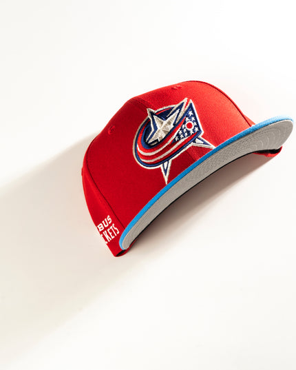 COLUMBUS BLUE JACKETS SCARLET STORM 59FIFTY FITTED HAT