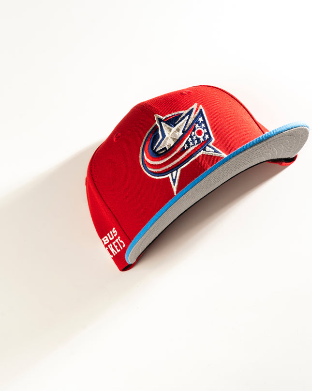 COLUMBUS BLUE JACKETS SCARLET STORM 59FIFTY FITTED HAT