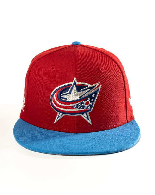 COLUMBUS BLUE JACKETS SCARLET STORM 59FIFTY FITTED HAT