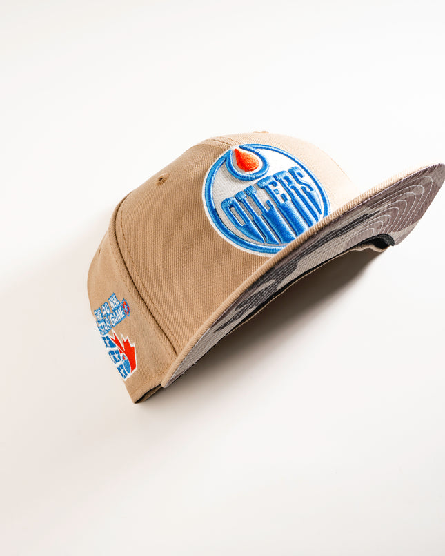 EDMONTON OILERS CAMEL CAMO 59FIFTY FITTED HAT