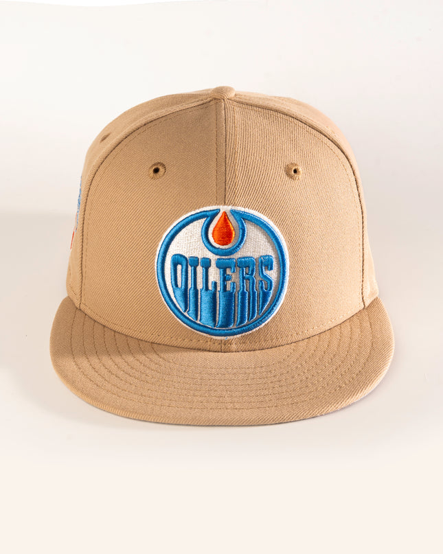 EDMONTON OILERS CAMEL CAMO 59FIFTY FITTED HAT