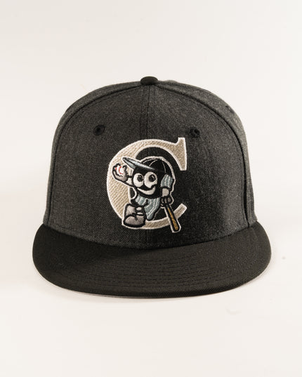 New Era 59Fifty Fitted Hat Potomac Cannons MILB Heather Black MILB