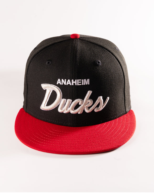 New Era Anaheim Ducks Script 59Fifty Fitted Hat NHL