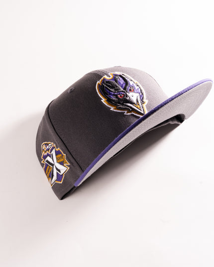New Era Baltimore Ravens 59Fifty Fitted Hat grey purple NFL