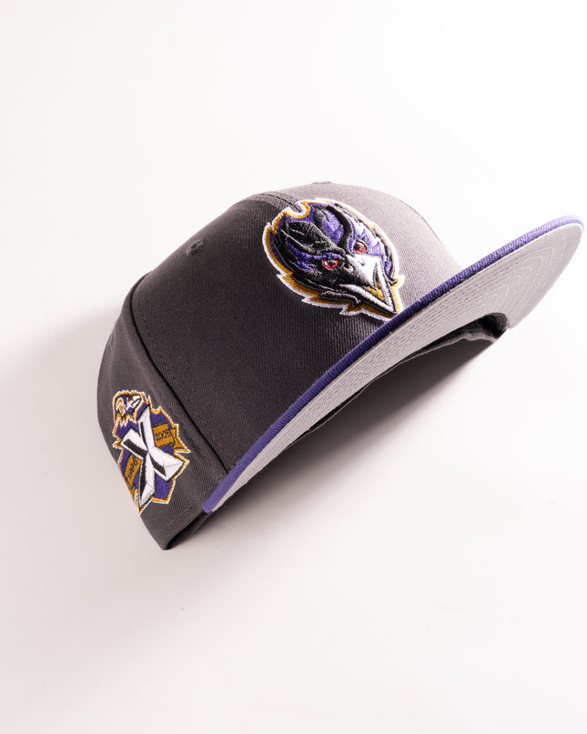 New Era Baltimore Ravens 59Fifty Fitted Hat grey purple NFL