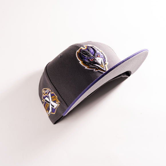 New Era Baltimore Ravens 59Fifty Fitted Hat grey purple NFL
