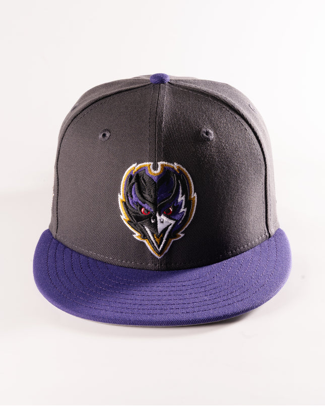 New Era Baltimore Ravens 59Fifty Fitted Hat grey purple NFL