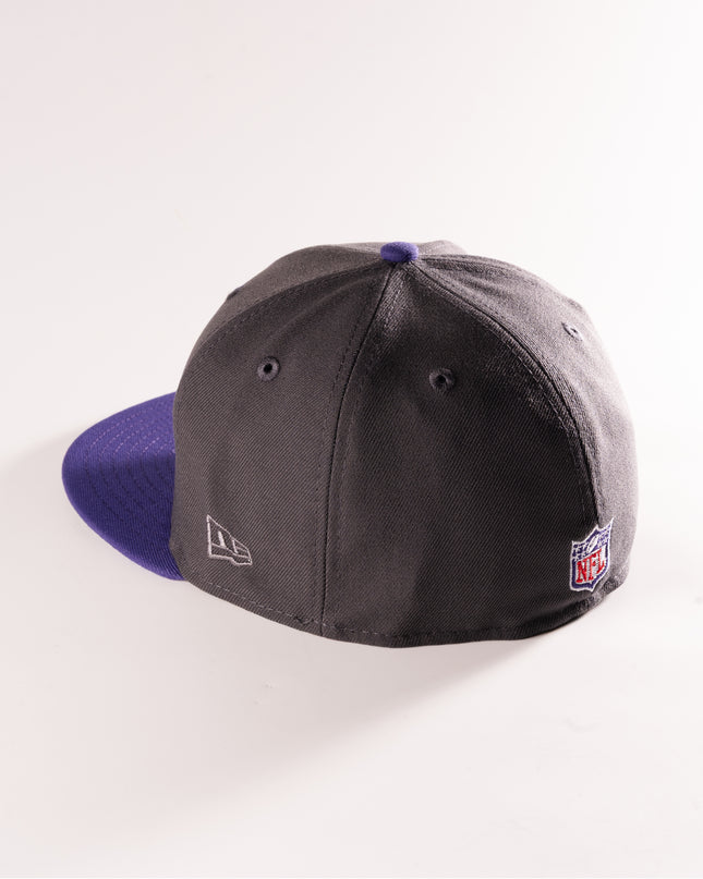 New Era Baltimore Ravens 59Fifty Fitted Hat grey purple NFL