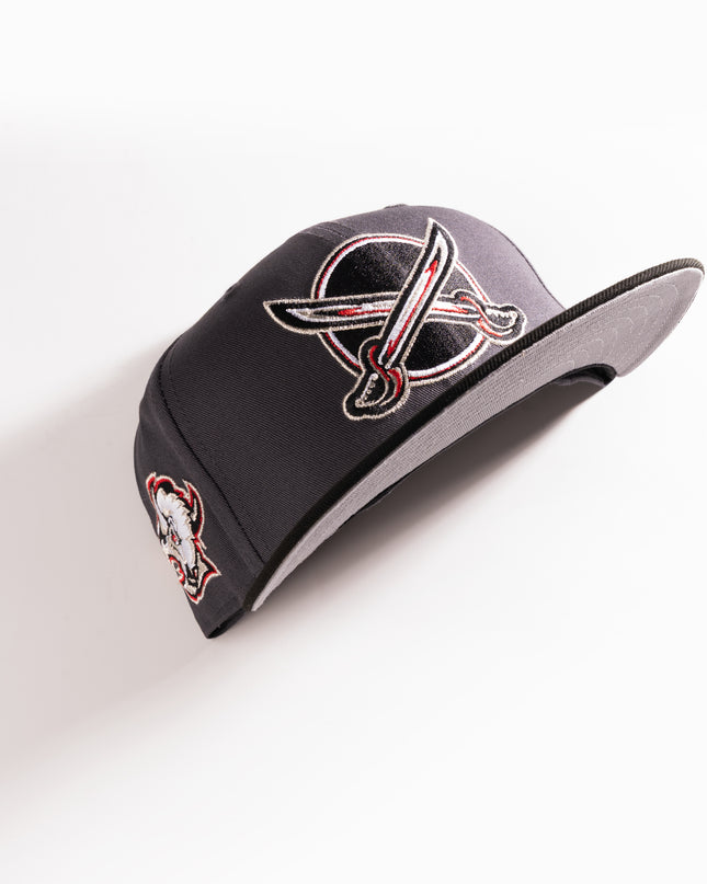 New Era Buffalo Sabres Crossed Swords 59Fifty Fitted Hat NHL Grey Black