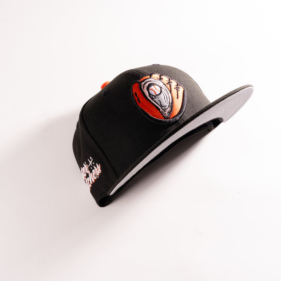 New Era Chesapeake Baysox Oyster Catchers 59Fifty Fitted Hat Black MILB
