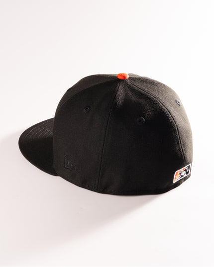 New Era Chesapeake Baysox Oyster Catchers 59Fifty Fitted Hat Black MILB