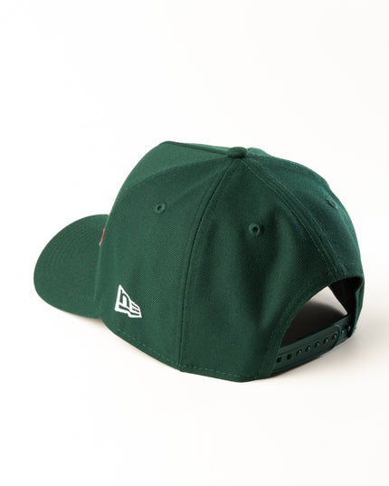 New Era Chicago Blackhawks Script 9Forty A-Frame Snapback hat Green NHL