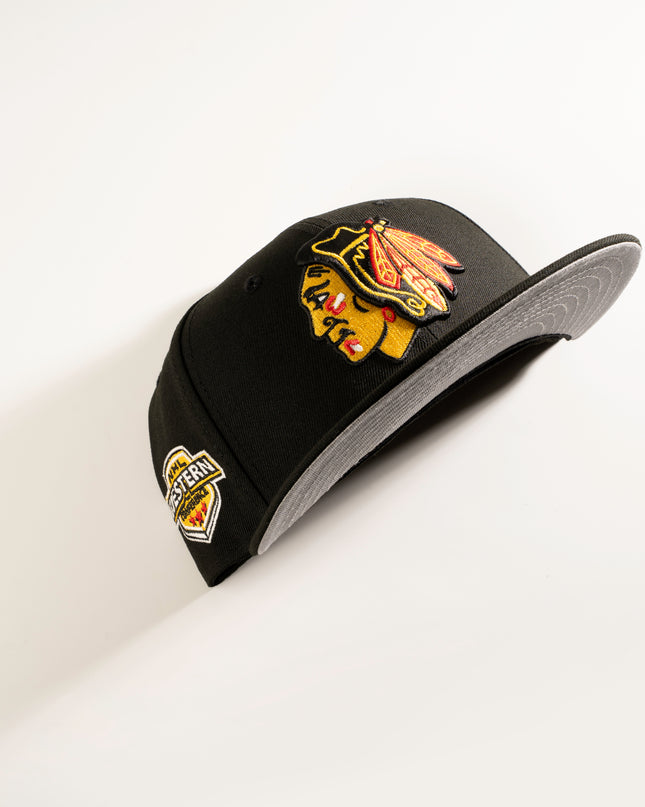 New Era Chicago Blackhawks Western Conference 59Fifty Fitted Hat Black NHL