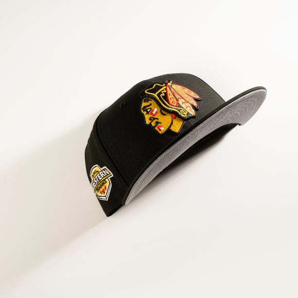 New Era Chicago Blackhawks Western Conference 59Fifty Fitted Hat Black NHL