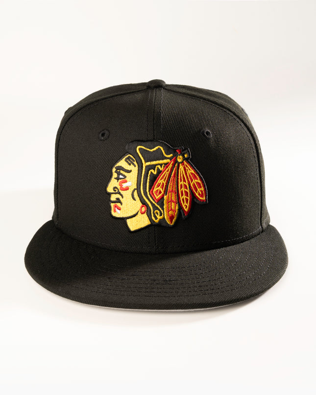 New Era Chicago Blackhawks Western Conference 59Fifty Fitted Hat Black NHL