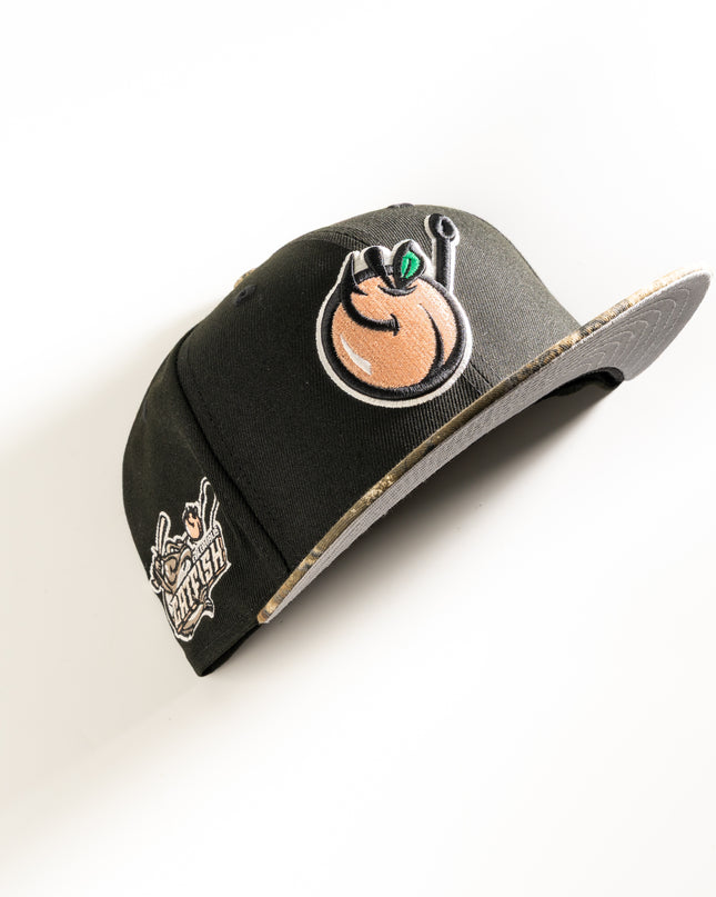 New Era Columbus Catfish 59Fifty Fitted Hat Black Camo MILB