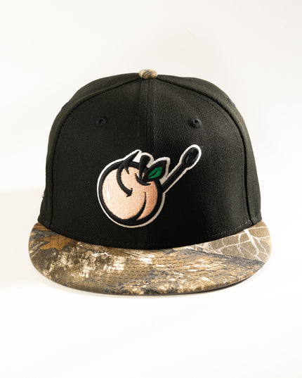 New Era Columbus Catfish 59Fifty Fitted Hat Black Camo MILB