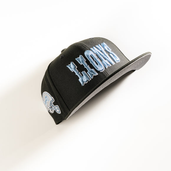 New Era Detroit Lions 59Fifty Fitted Hat Black NFL