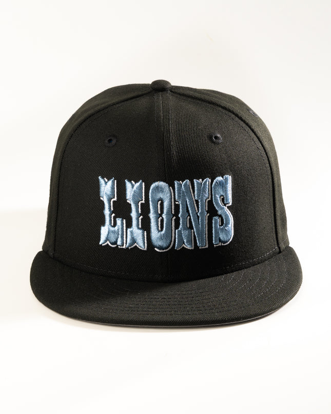 New Era Detroit Lions 59Fifty Fitted Hat Black NFL