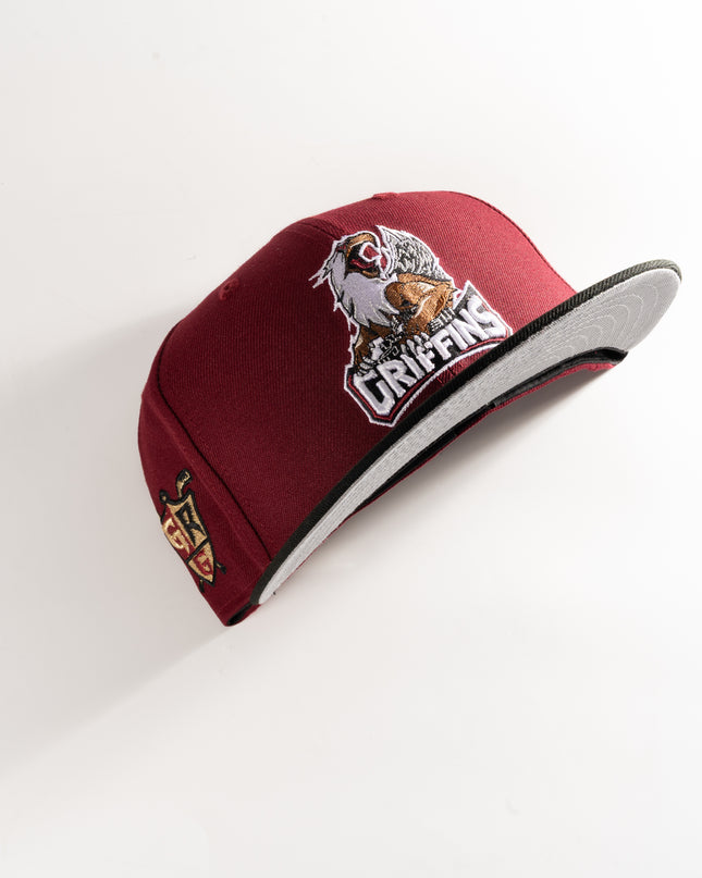 New Era Grand Rapid Griffins Cardinal 59Fifty Fitted Hat AHL