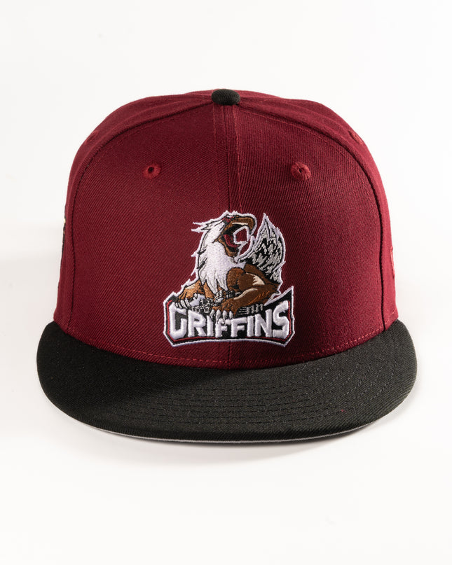 New Era Grand Rapid Griffins Cardinal 59Fifty Fitted Hat AHL
