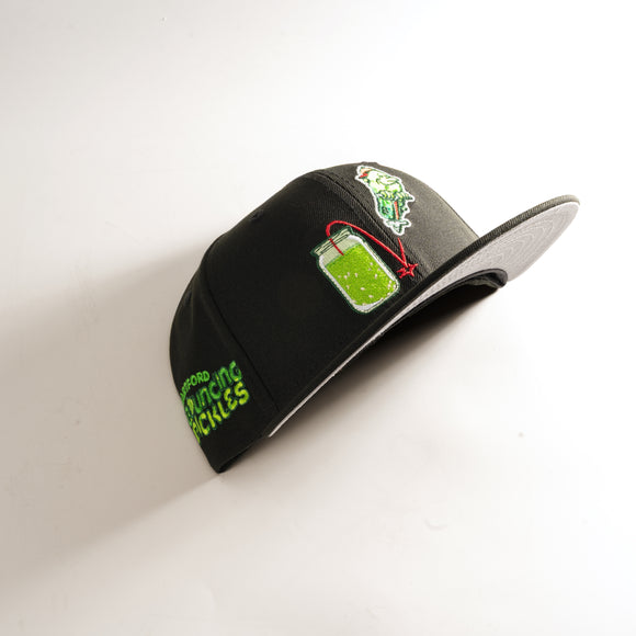 New Era Hartford Yard Goats Pickles Theme Night 59Fifty Fitted Hat Black MILB