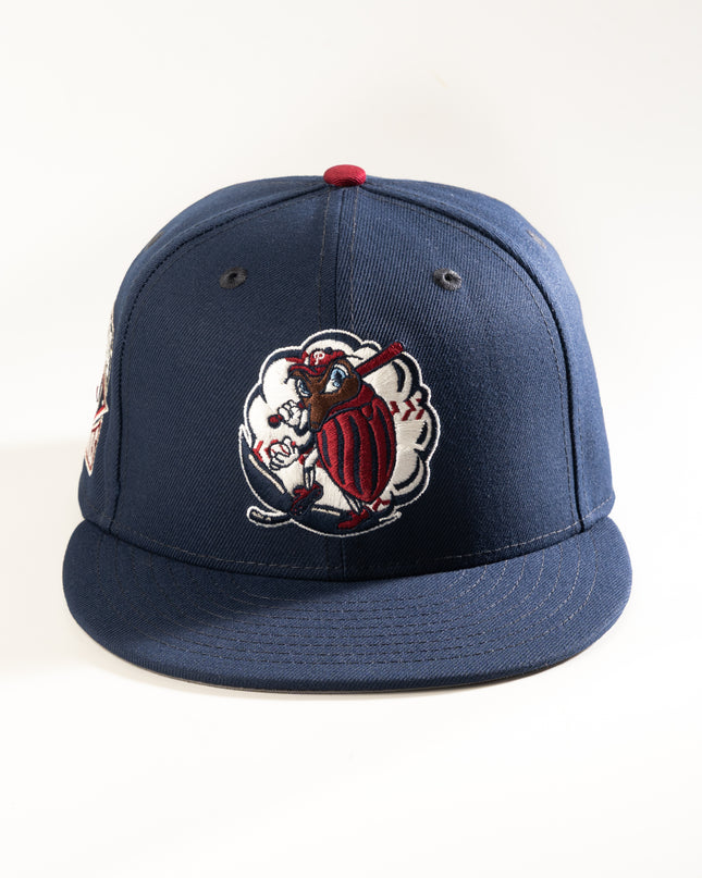 New Era Kannapolis Intimidators Piedmont Boil Weevils59Fifty Fitted Hat Blue MiLB 