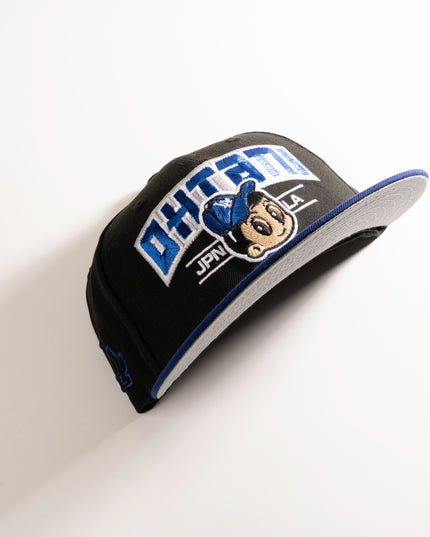 New Era Los Angeles Dodgers Shohei Ohtani Jpn To La v1 59Fifty Fitted Hat Black Blue MLB