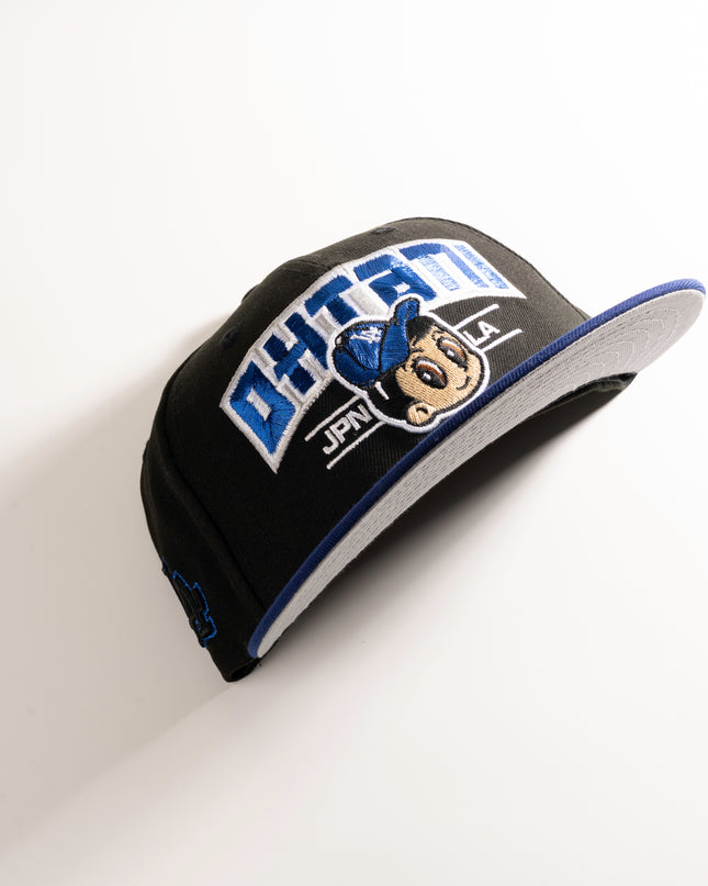 New Era Los Angeles Dodgers Shohei Ohtani Jpn To La v1 59Fifty Fitted Hat Black Blue MLB