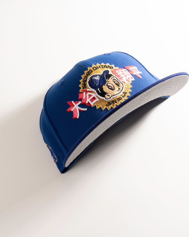 Los Angeles Dodgers Shohei Ohtani Jpn To La v2 59Fifty Fitted Hat Blue MLB