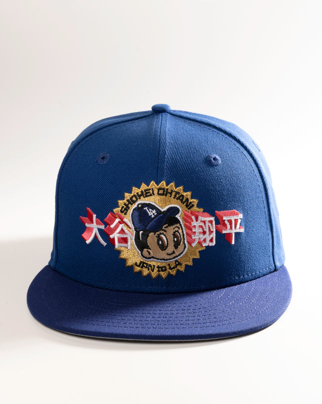 New Era Los Angeles Dodgers Shohei Ohtani Jpn To La v2 59Fifty Fitted Hat Blue MLB