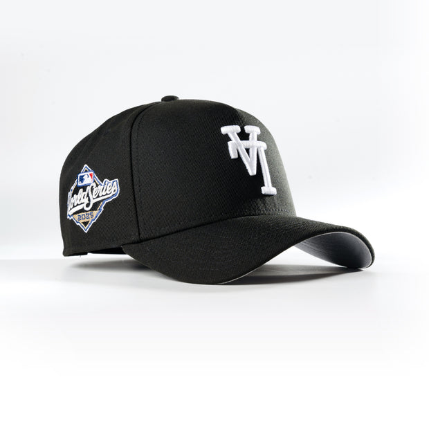 New Era Los Angeles Dodgers Upside Down 2025 World Series Black 9Forty A-Frame Snapback hat