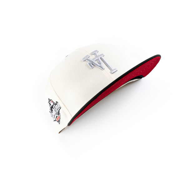 New Era Los Angeles Dodgers Upside Down 2025 World Series Chrome 59Fifty Fitted Hat
