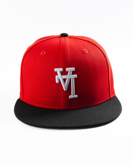 New Era Los Angeles Dodgers Upside Down 2025 World Series Scarlet 59Fifty Fitted Hat