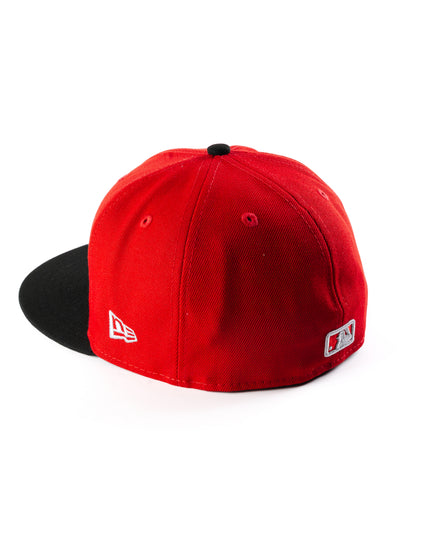 New Era Los Angeles Dodgers Upside Down 2025 World Series Scarlet 59Fifty Fitted Hat