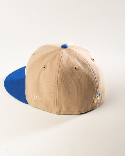 New Era Los Angeles Rams Script 59Fifty Fitted Hat Camel Blue NFL