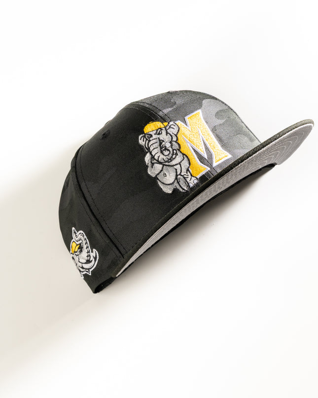 New Era Modesto A's Jaquard Camo 59Fifty Fitted Hat Black MilB